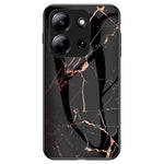 For Xiaomi Redmi 15C 4G (Global) (171mm) / Poco C85 4G (171mm) Case Marble Pattern Tempered Glass + PC + TPU Protective Phone Cover