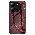 For Xiaomi Redmi 15C 4G (Global) (171mm) / Poco C85 4G (171mm) Case Marble Pattern Tempered Glass + PC + TPU Protective Phone Cover