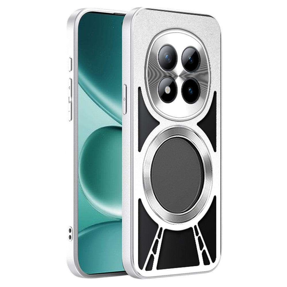 Xiaomi Poco M8 Pro 5G / Redmi Note 15 Pro+ 5G (Global), magnetisk etui med huldesign og varmeafledning i silikone + PC + metalbeskyttelsesramme