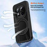 For Xiaomi Poco M8 Pro 5G / Redmi Note 15 Pro+ 5G (Global) Case Magnetic Kickstand Hollow Heat Dissipation Silicone + PC + Metal Bumper Phone Cover