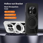 For Xiaomi Poco M8 Pro 5G / Redmi Note 15 Pro+ 5G (Global) Case Magnetic Kickstand Hollow Heat Dissipation Silicone + PC + Metal Bumper Phone Cover