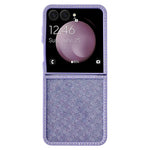 For Samsung Galaxy Z Flip7 5G Case Rhinestone Edge PC + TPU Clear Phone Cover with Glitter Paper