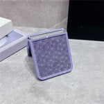 For Samsung Galaxy Z Flip7 5G Case Rhinestone Edge PC + TPU Clear Phone Cover with Glitter Paper