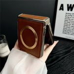 For Samsung Galaxy Z Flip7 5G Magnetic Case Leather + PC Electroplated Folding Phone Cover