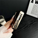 For Samsung Galaxy Z Flip7 5G Magnetic Case Leather + PC Electroplated Folding Phone Cover