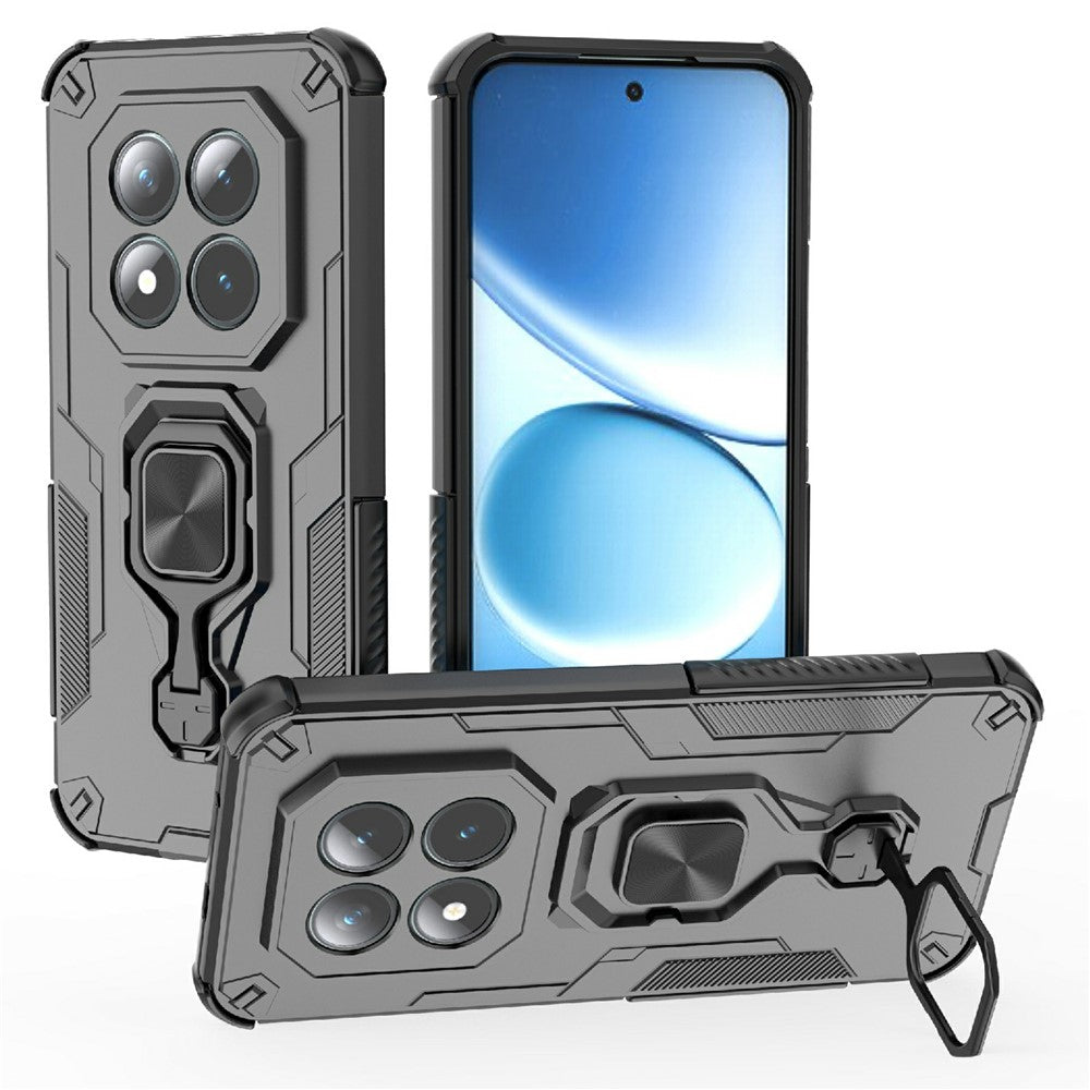 For Xiaomi Poco M8 Pro 5G / Redmi Note 15 Pro+ 5G (Global) Case Rotatable Ring Kickstand PC + TPU Shockproof Phone Cover