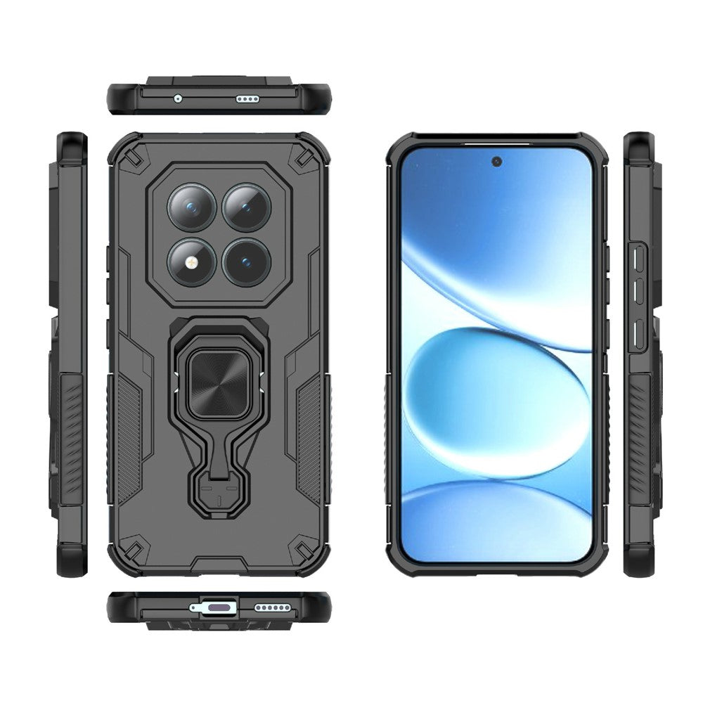 For Xiaomi Poco M8 Pro 5G / Redmi Note 15 Pro+ 5G (Global) Case Rotatable Ring Kickstand PC + TPU Shockproof Phone Cover