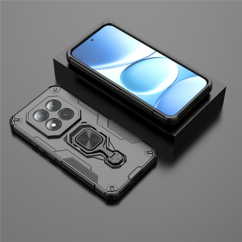 For Xiaomi Poco M8 Pro 5G / Redmi Note 15 Pro+ 5G (Global) Case Rotatable Ring Kickstand PC + TPU Shockproof Phone Cover