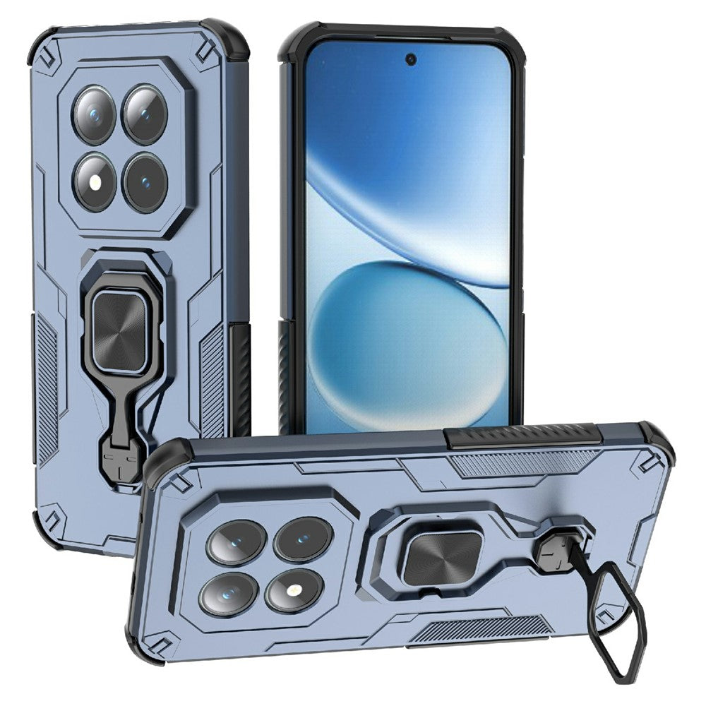 For Xiaomi Poco M8 Pro 5G / Redmi Note 15 Pro+ 5G (Global) Case Rotatable Ring Kickstand PC + TPU Shockproof Phone Cover