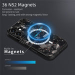 Til iPhone 17 Magnetisk Cover Stort Struktur Aramidfiber + TPU Telefoncover