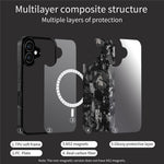 Til iPhone 17 Magnetisk Cover Stort Struktur Aramidfiber + TPU Telefoncover