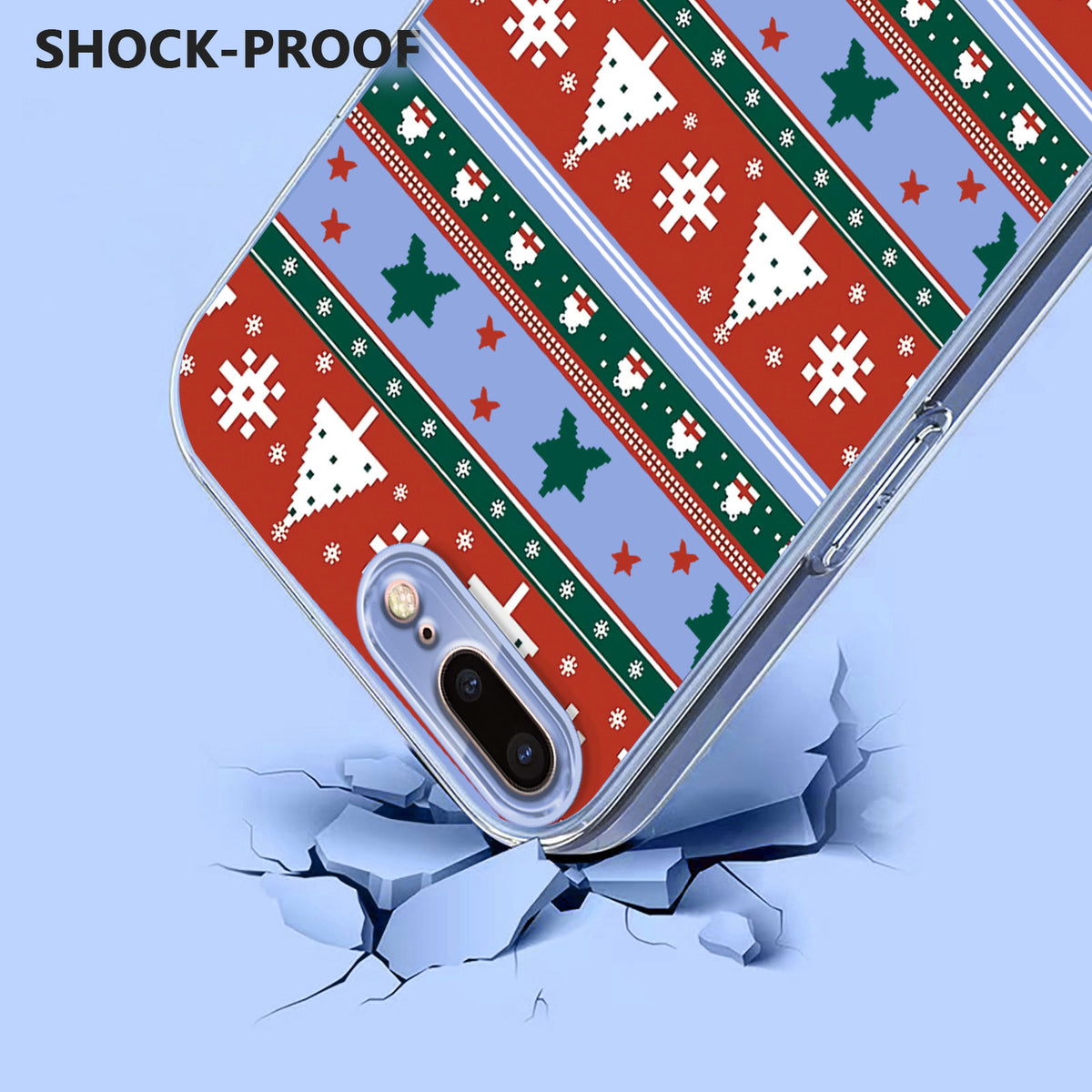 For iPhone 7 Plus 5.5 inch / iPhone 8 Plus 5.5 inch Case Christmas Themed Pattern Printing TPU Phone Back Cover