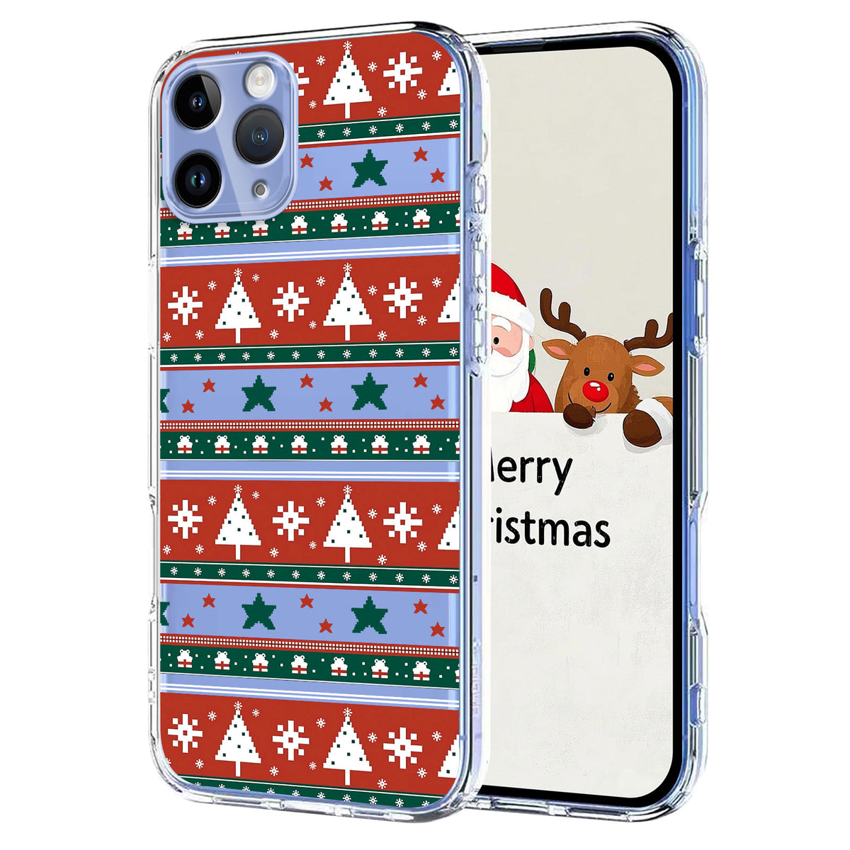 iPhone 11 Pro Max-skal med jultema och mönstertryck i TPU-fodral