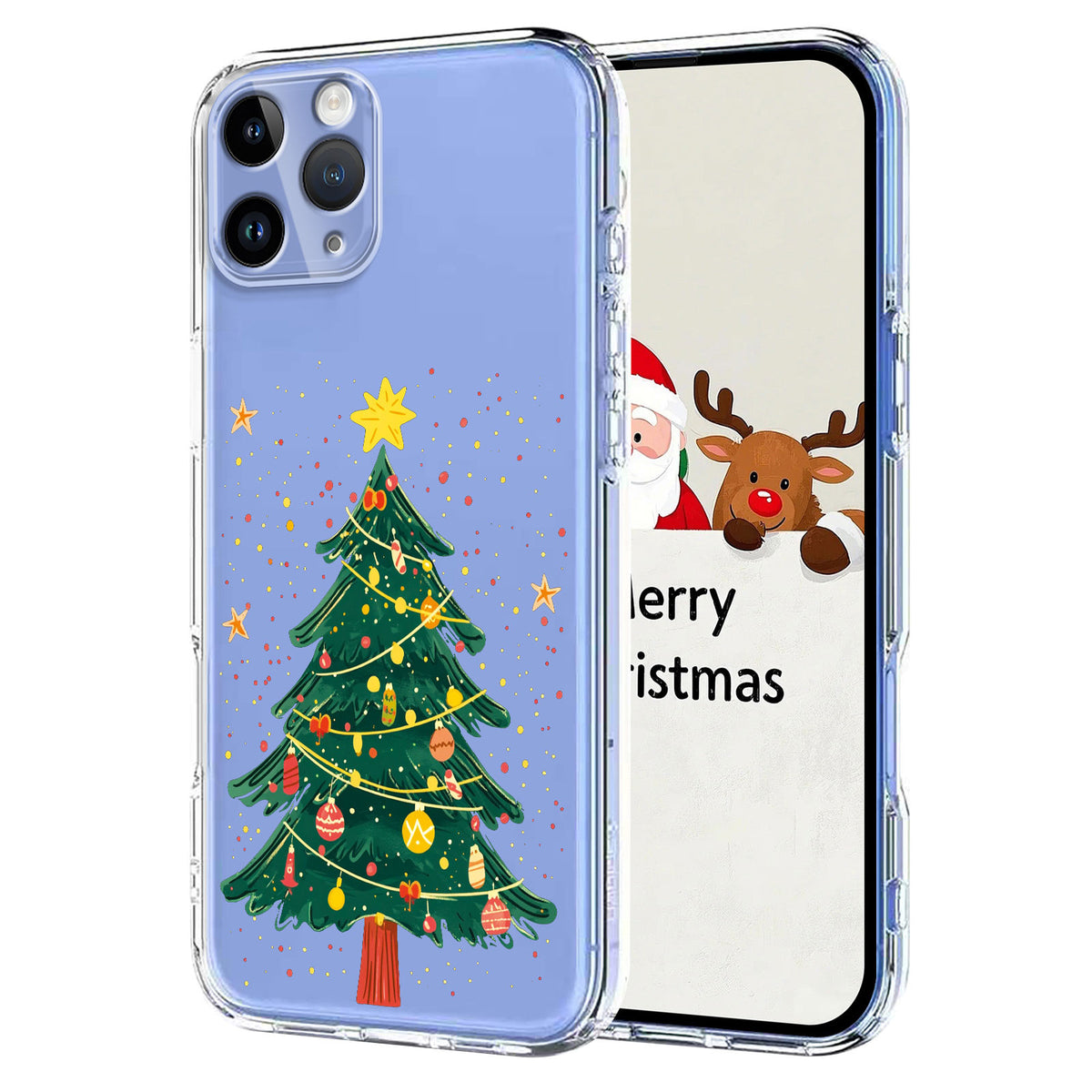 iPhone 11 Pro Max-skal med jultema och mönstertryck i TPU-fodral