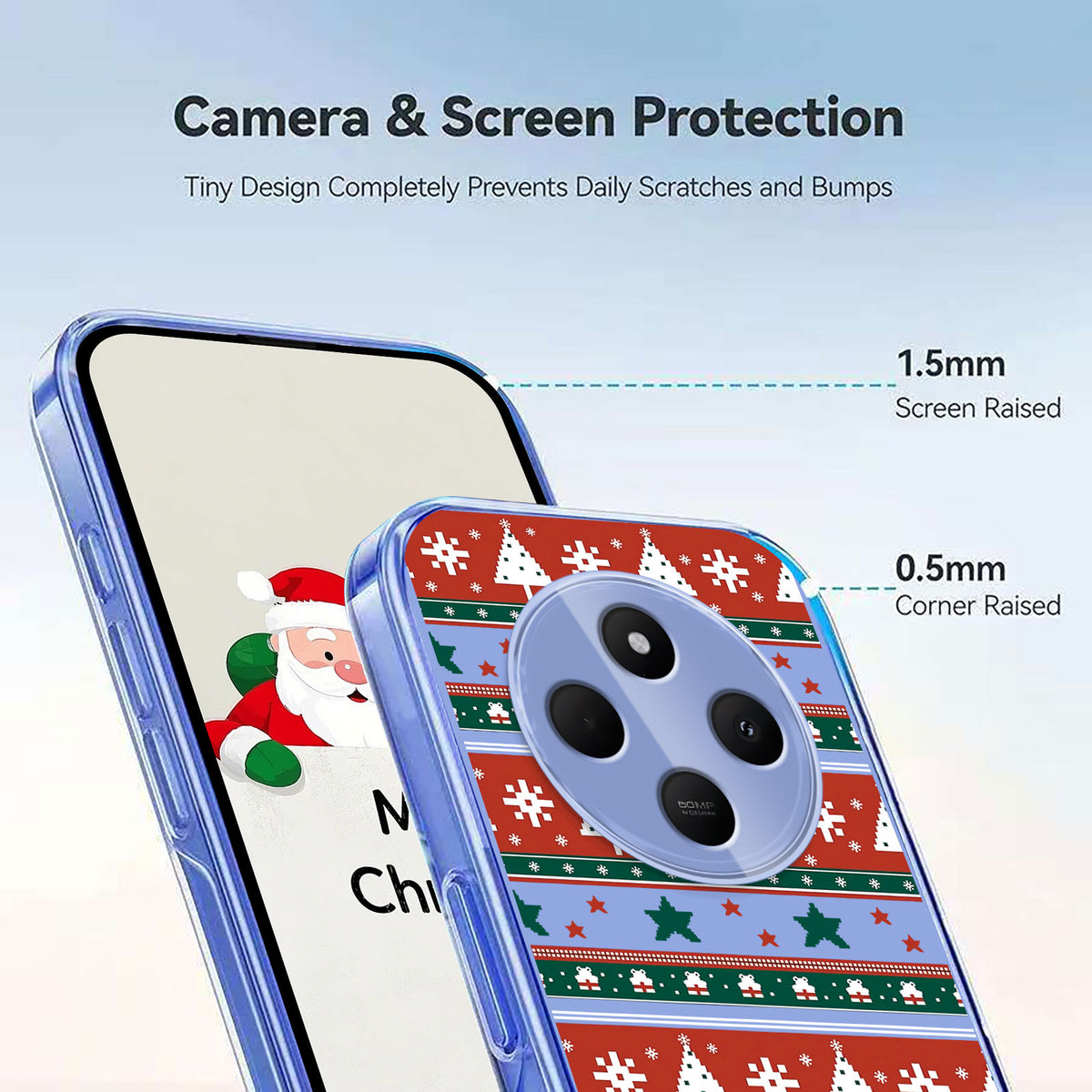 For Xiaomi Redmi 14C 4G / 17C 4G / 14C 5G / 14R 5G / A4 5G / A3 Pro 4G / Poco C75 4G / C75 5G /  M7 5G Case Christmas Themed Pattern Printing TPU Phone Back Cover