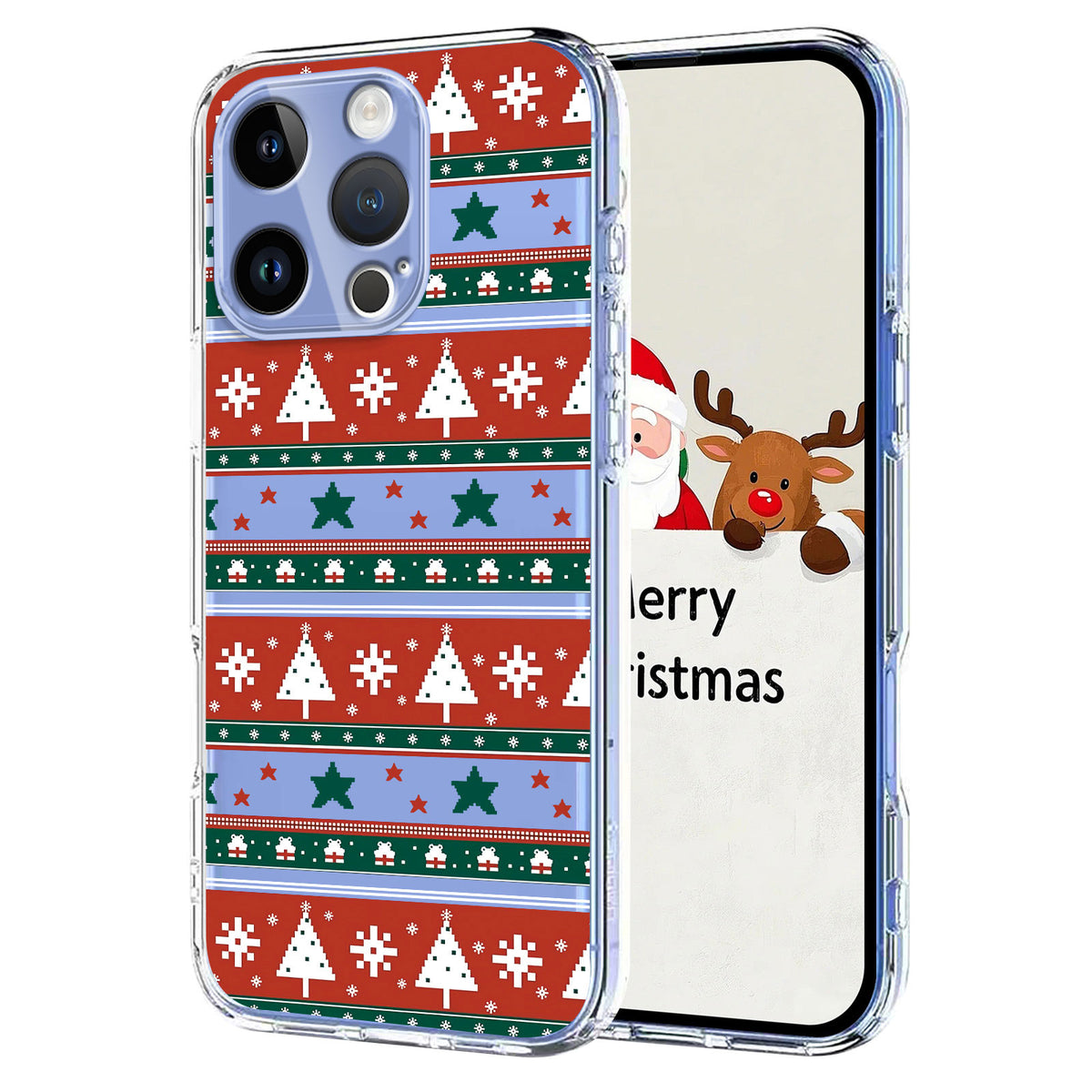 For iPhone 14 Pro Max Case Christmas Themed Pattern Printing TPU Phone Back Cover