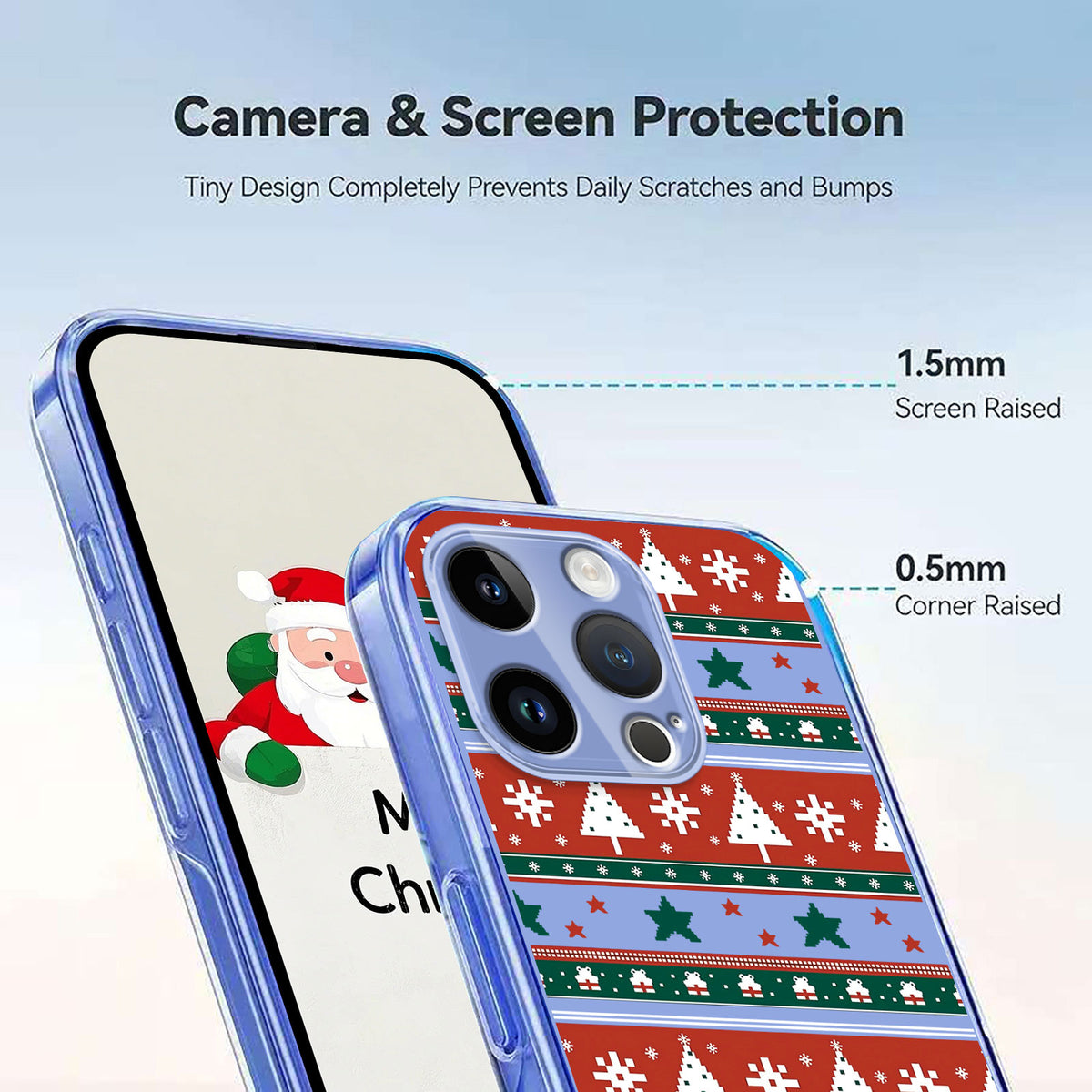 For iPhone 14 Pro Max Case Christmas Themed Pattern Printing TPU Phone Back Cover