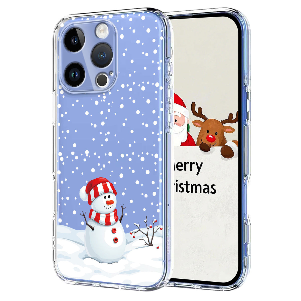 For iPhone 14 Pro Max Case Christmas Themed Pattern Printing TPU Phone Back Cover
