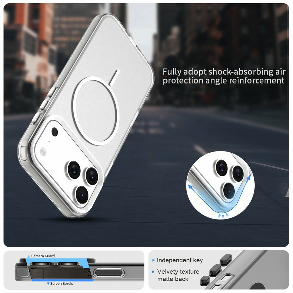 For iPhone 18 Pro / 17 Pro Case Candy Color PC + TPU + PET Phone Cover Compatible with MagSafe