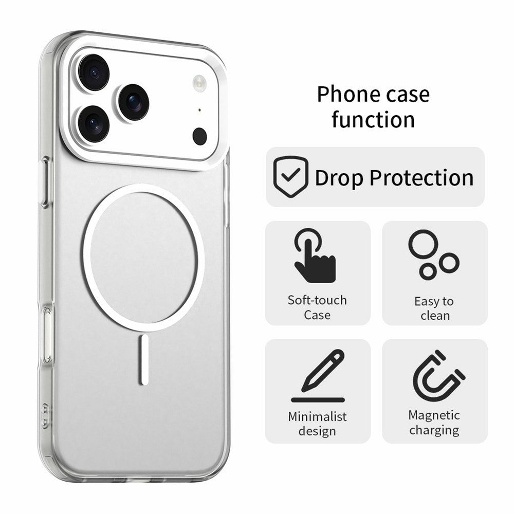 For iPhone 18 Pro / 17 Pro Case Candy Color PC + TPU + PET Phone Cover Compatible with MagSafe