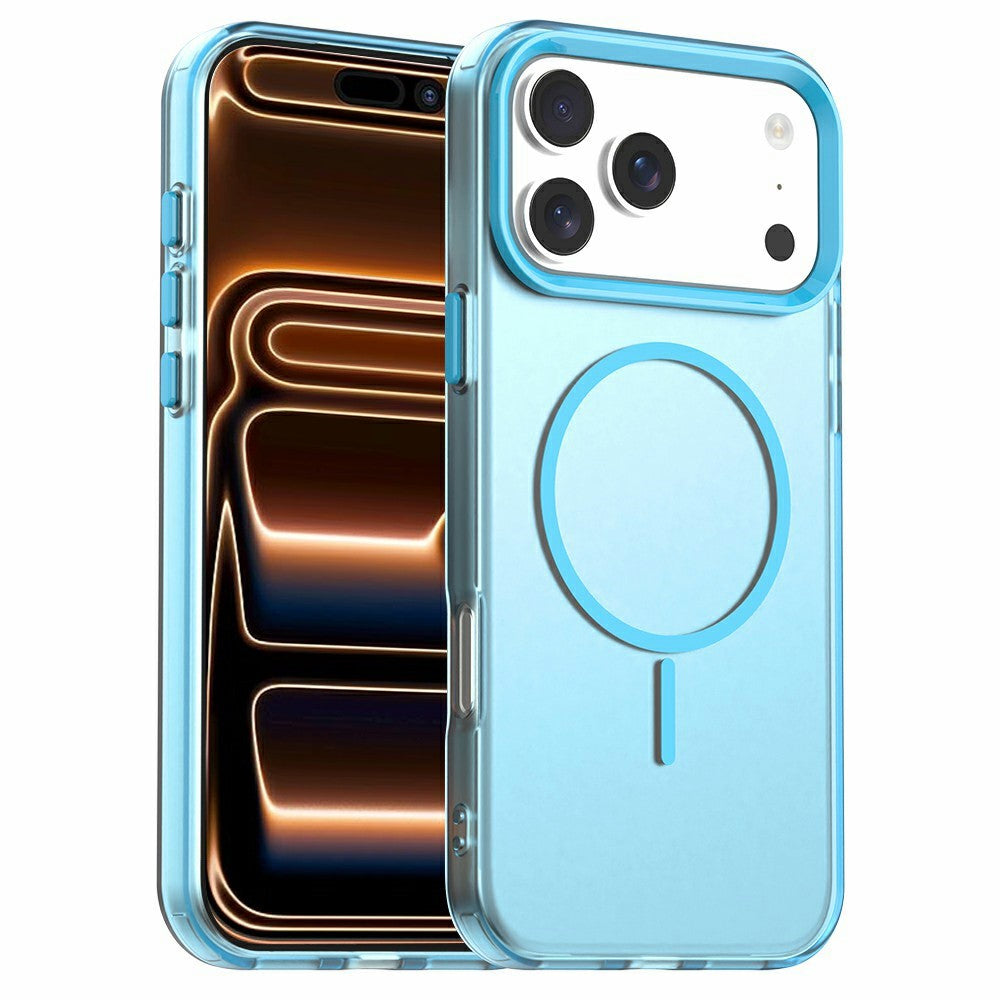 For iPhone 18 Pro / 17 Pro Case Candy Color PC + TPU + PET Phone Cover Compatible with MagSafe
