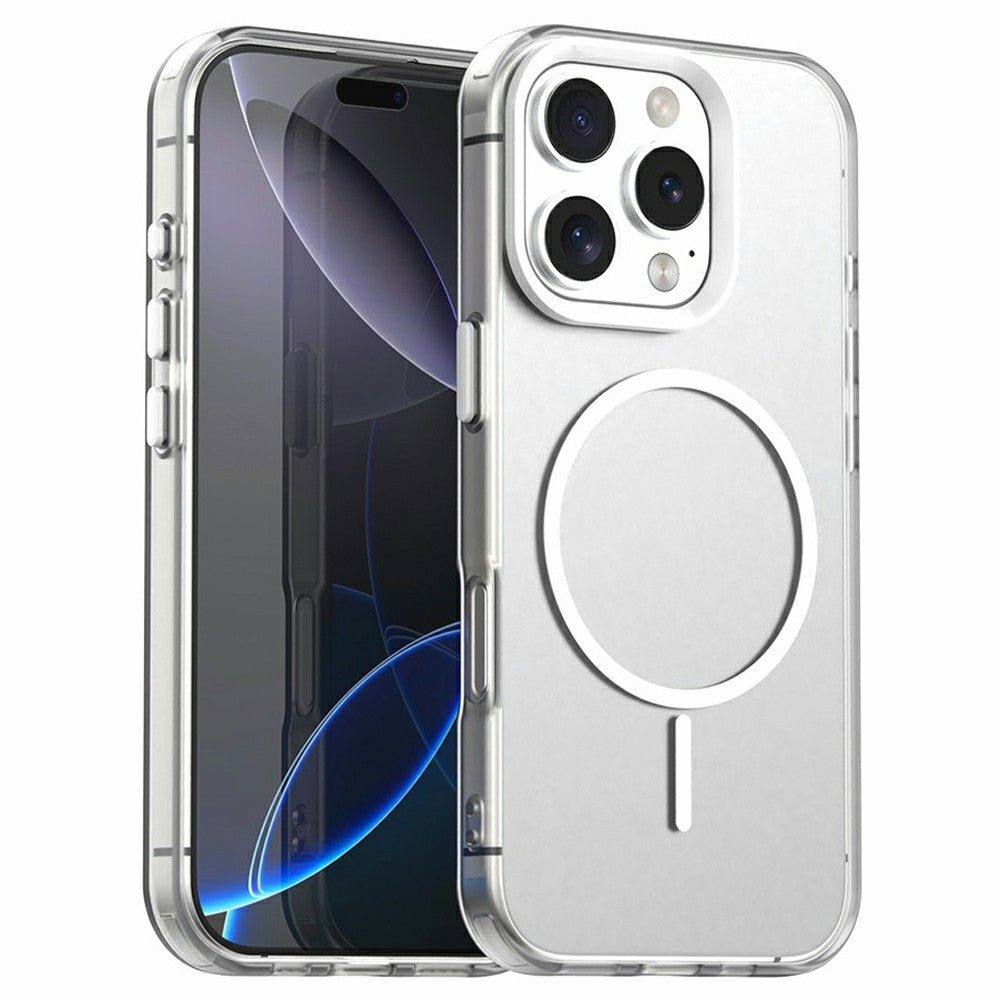 Til iPhone 16 Pro Cover Candy Color PC + TPU + PET Telefoncover Kompatibelt med MagSafe