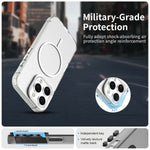 Til iPhone 16 Pro Cover Candy Color PC + TPU + PET Telefoncover Kompatibelt med MagSafe