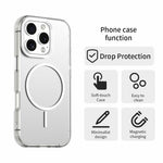 Til iPhone 16 Pro Cover Candy Color PC + TPU + PET Telefoncover Kompatibelt med MagSafe