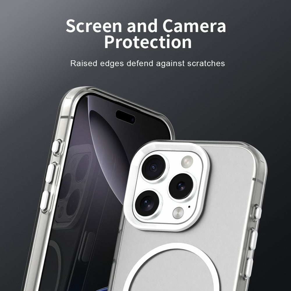 Til iPhone 16 Pro Cover Candy Color PC + TPU + PET Telefoncover Kompatibelt med MagSafe