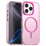 Til iPhone 16 Pro Cover Candy Color PC + TPU + PET Telefoncover Kompatibelt med MagSafe