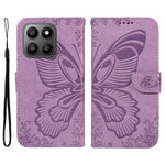 For Honor 400 Smart 4G Case Butterfly Pattern PU Leather Folio Flip Phone Cover