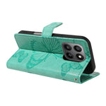 For Honor 400 Smart 4G Wallet Case Floral Butterfly Imprinted Leather Phone Cover Stand