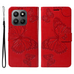 For Honor 400 Smart 4G Wallet Case Floral Butterfly Imprinted Leather Phone Cover Stand