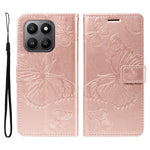 For Honor 400 Smart 4G Wallet Case Floral Butterfly Imprinted Leather Phone Cover Stand