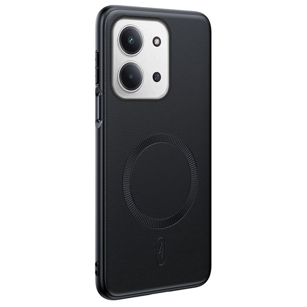For Xiaomi Redmi 15R 5G Magnetic Case Magnetic Case Leather Coated TPU + PC Phone Cover