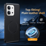 For Xiaomi Redmi 15R 5G Magnetic Case Magnetic Case Leather Coated TPU + PC Phone Cover