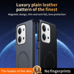For Xiaomi Redmi 15R 5G Magnetic Case Magnetic Case Leather Coated TPU + PC Phone Cover