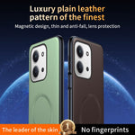 For Xiaomi Redmi 15R 5G Magnetic Case Magnetic Case Leather Coated TPU + PC Phone Cover