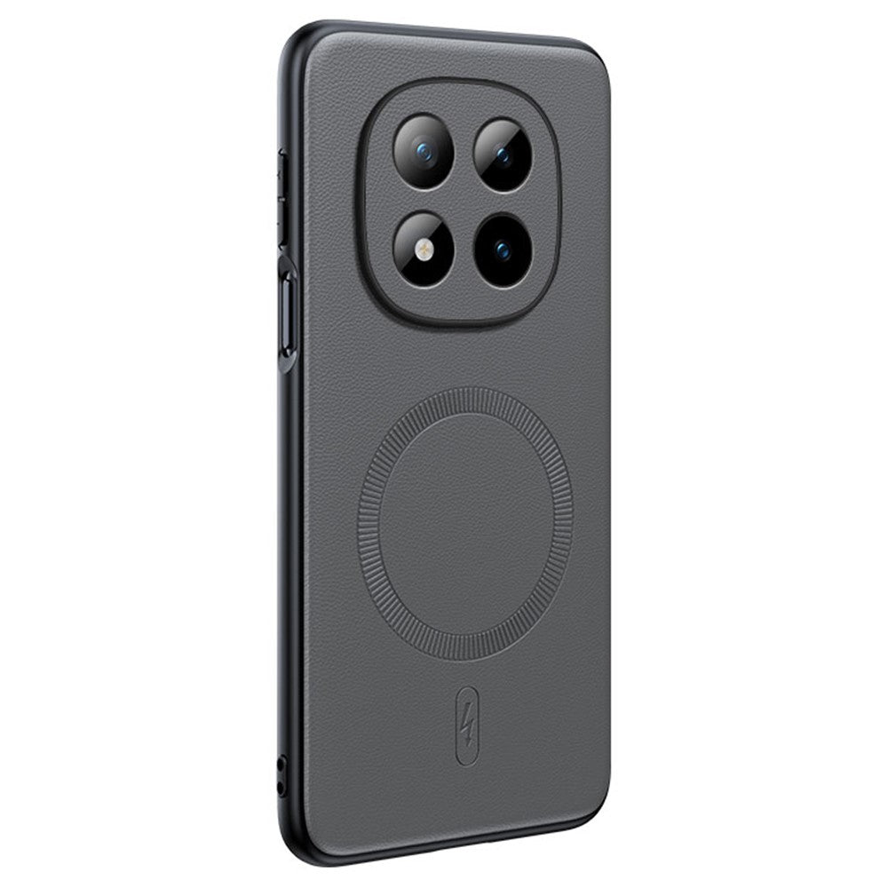 Xiaomi Poco M8 Pro 5G / Redmi Note 15 Pro+ 5G (Global) magnetisk cover, TPU + PC-mobilcover med læderbelægning