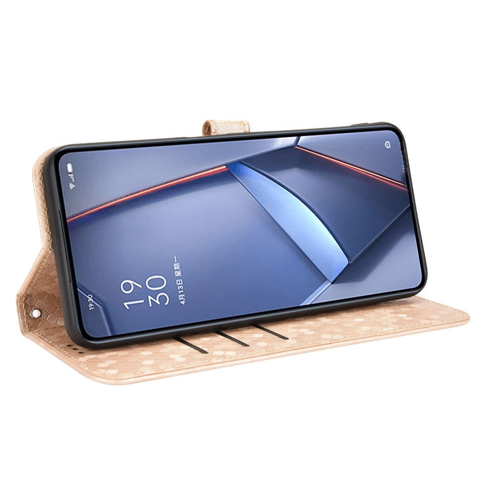 Xiaomi 12T Pro 5G Prickmönster Präglat PU-läder mobilskal Stativ Plånbok Magnetisk Stoppsäkert Flip Folio mobilskal med Rem