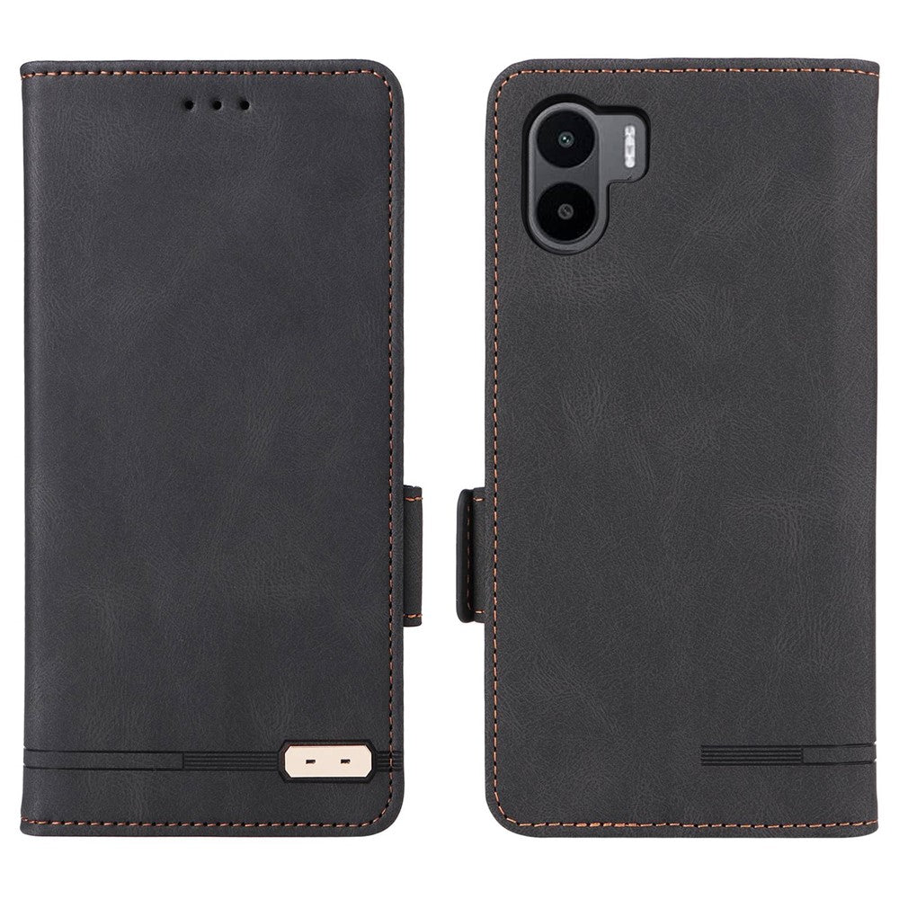 For Xiaomi Redmi A1 4G / A2 4G PU Leather  Wallet Phone Case Hardware Decor Magnetic Closure Stand Function Folio Shockproof Full Protection Cover