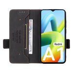 For Xiaomi Redmi A1 4G / A2 4G PU Leather  Wallet Phone Case Hardware Decor Magnetic Closure Stand Function Folio Shockproof Full Protection Cover