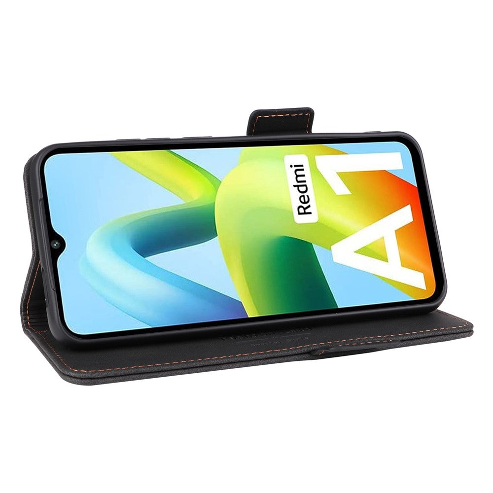 For Xiaomi Redmi A1 4G / A2 4G PU Leather  Wallet Phone Case Hardware Decor Magnetic Closure Stand Function Folio Shockproof Full Protection Cover