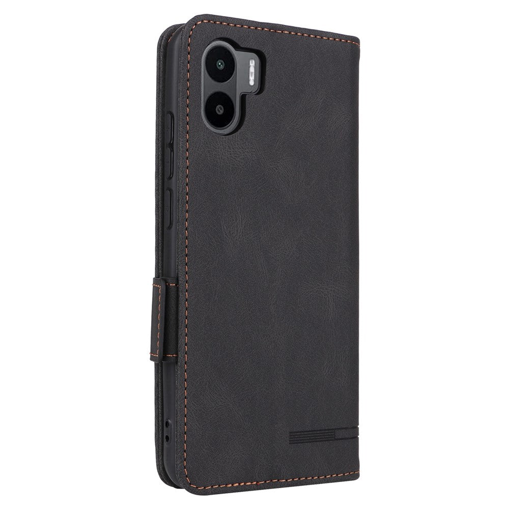 For Xiaomi Redmi A1 4G / A2 4G PU Leather  Wallet Phone Case Hardware Decor Magnetic Closure Stand Function Folio Shockproof Full Protection Cover