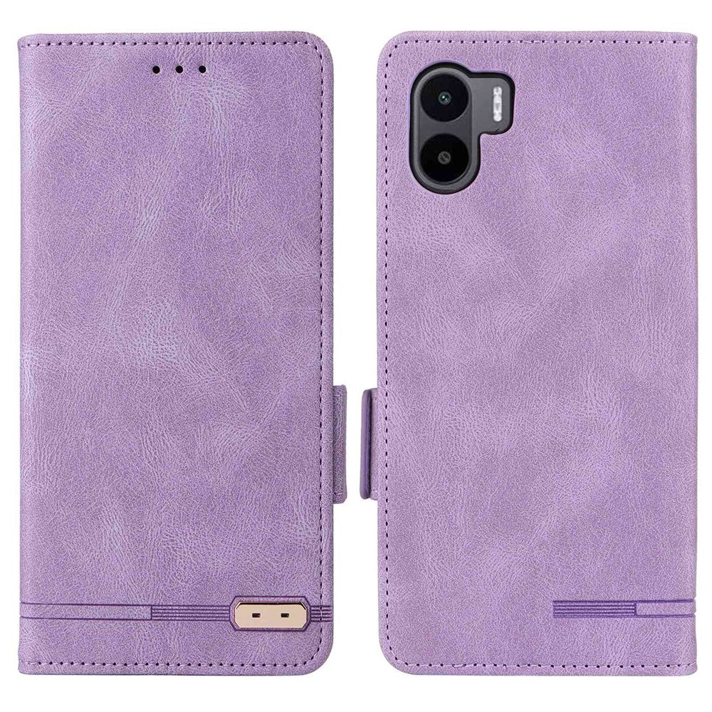For Xiaomi Redmi A1 4G / A2 4G PU Leather  Wallet Phone Case Hardware Decor Magnetic Closure Stand Function Folio Shockproof Full Protection Cover