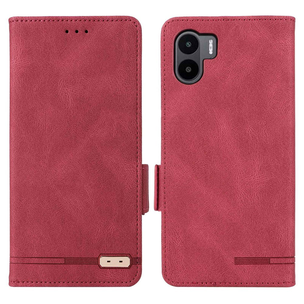 For Xiaomi Redmi A1 4G / A2 4G PU Leather  Wallet Phone Case Hardware Decor Magnetic Closure Stand Function Folio Shockproof Full Protection Cover