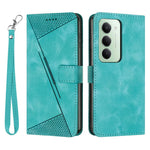 For Xiaomi Redmi 15 4G (EU) (171mm) / 15 5G (EU) (171mm) Leather Case Imprinted Triangle Phone Cover with Hand Strap
