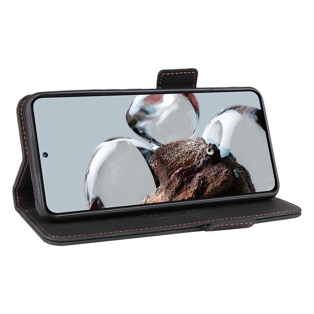 For Xiaomi 12T 5G / Redmi K50 Ultra 5G Wallet Flip Phone Cover Hardware Decor PU Leather Magnetic Closure Stand Case