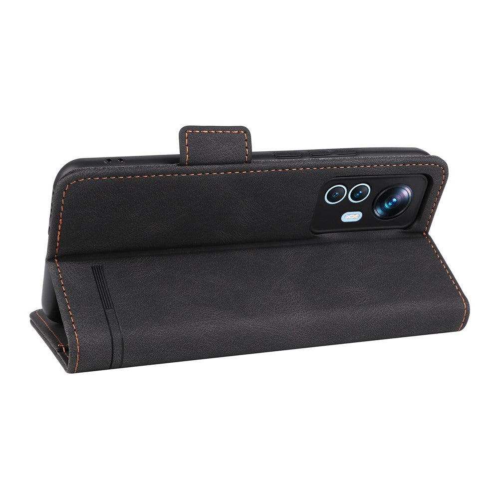 For Xiaomi 12T 5G / Redmi K50 Ultra 5G Wallet Flip Phone Cover Hardware Decor PU Leather Magnetic Closure Stand Case