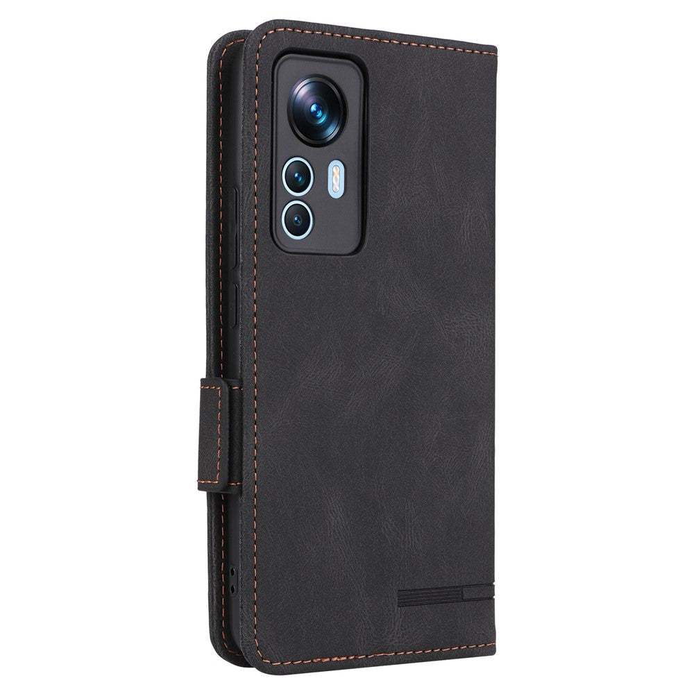 For Xiaomi 12T 5G / Redmi K50 Ultra 5G Wallet Flip Phone Cover Hardware Decor PU Leather Magnetic Closure Stand Case